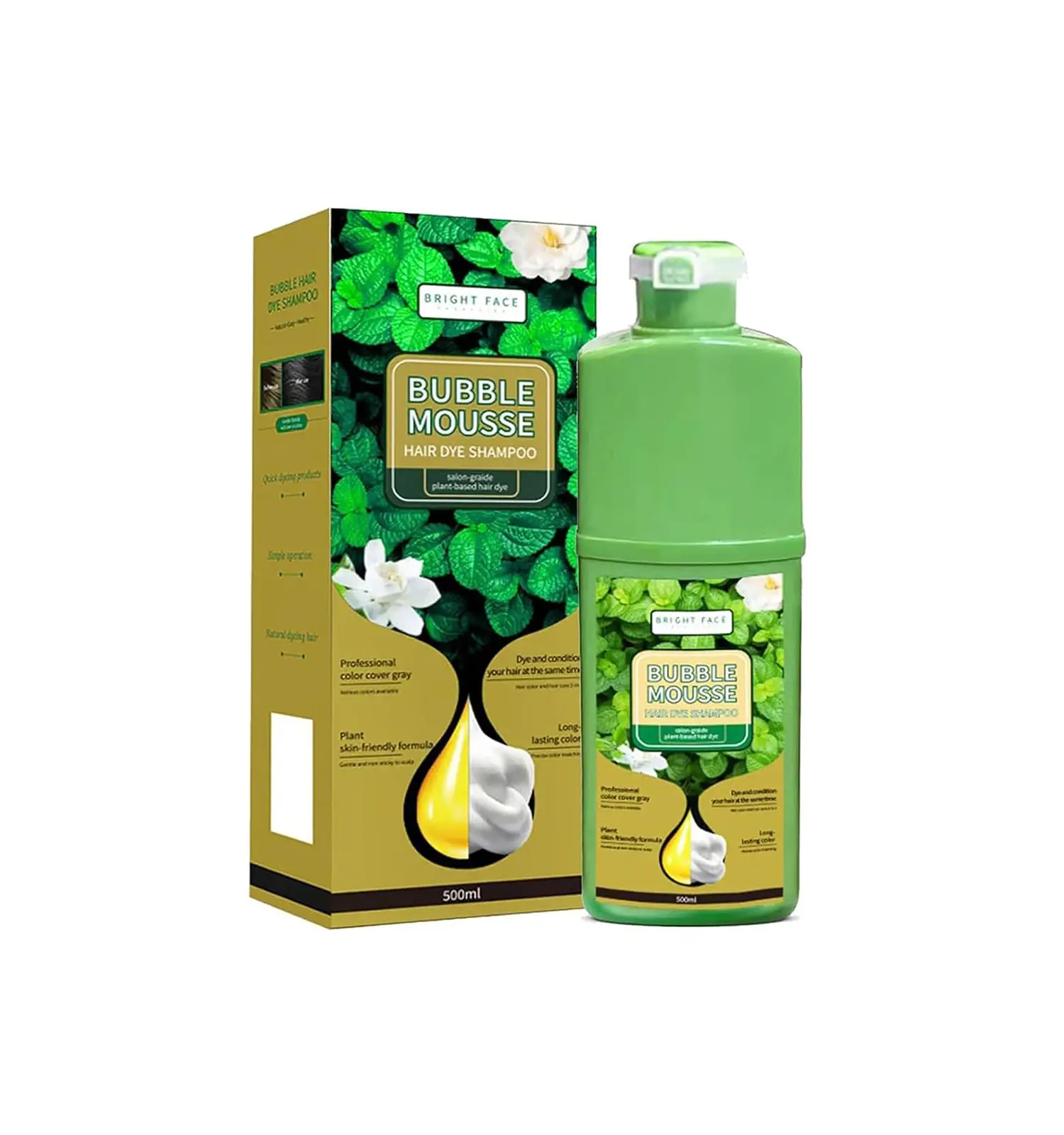 شامپو رنگ مو مشکی Bubble Mousse